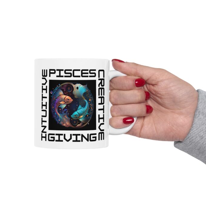 "Pisces Traits Mug with dreamy, serene design."