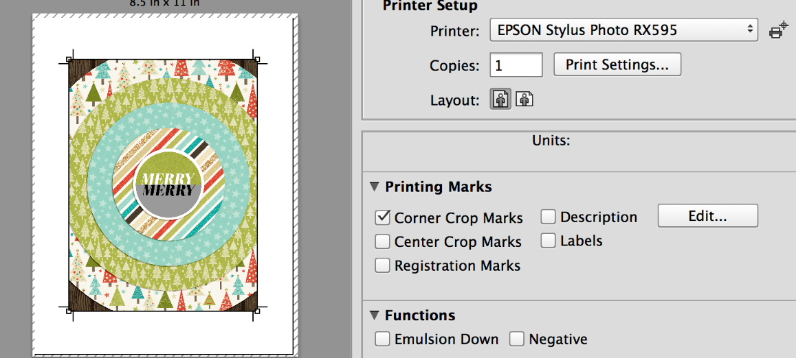 "Crop marks on a print layout indicating where to trim for a perfect finish"