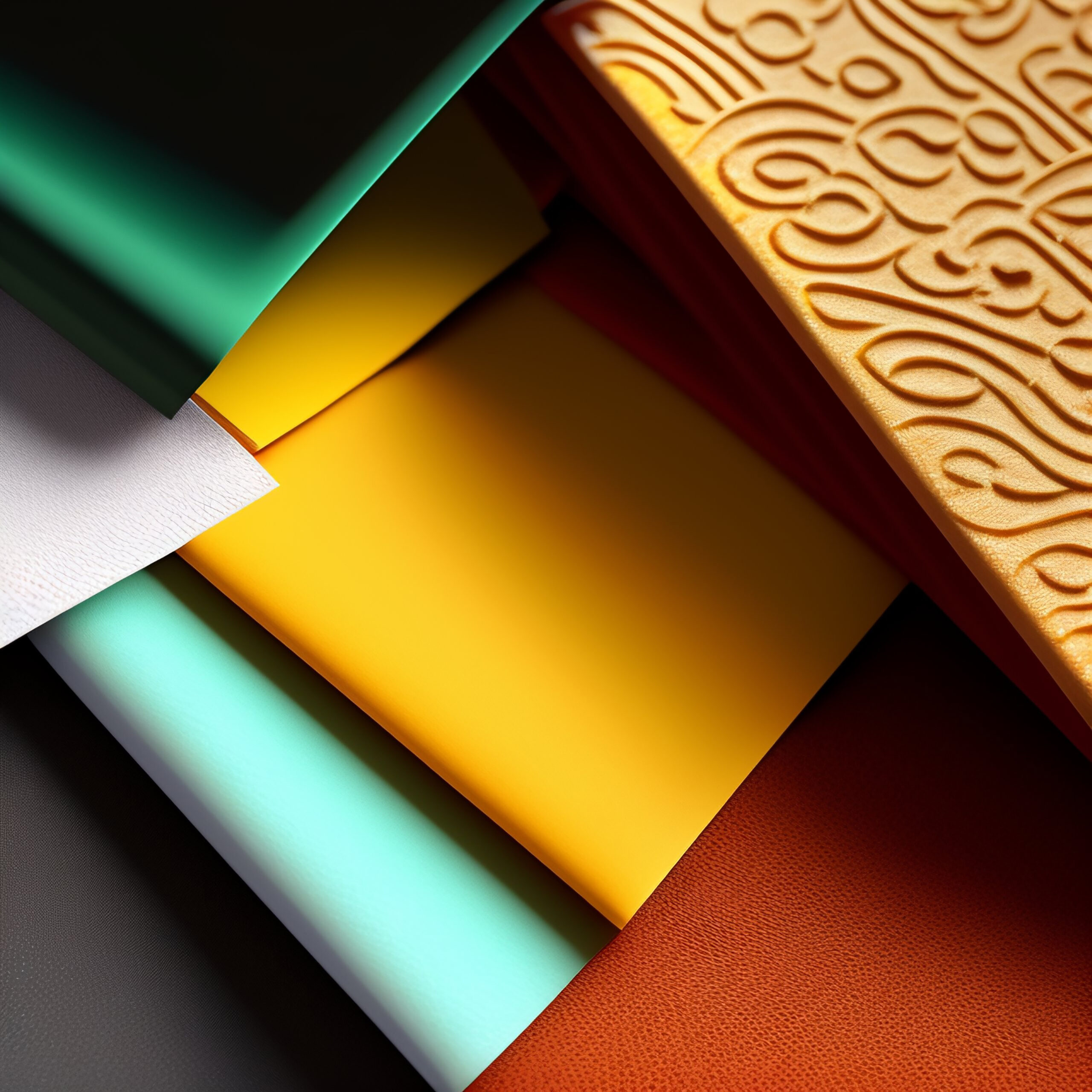 "Examples of different paper coatings—gloss, matte, and silk finishes—affecting print quality"