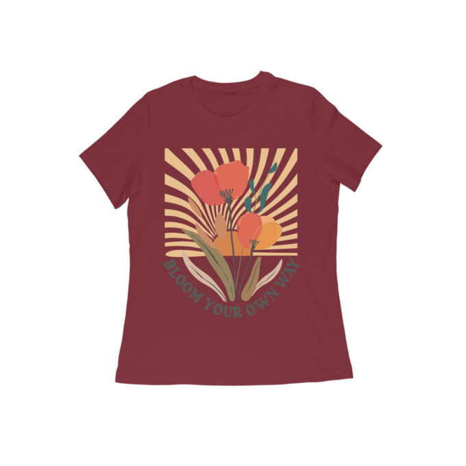 Bloom Your Own Way Boho Flower Graphic Tee II - Image 10