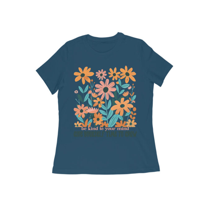 Be Kind to Your Mind Boho Flower Graphic Tee - Image 10