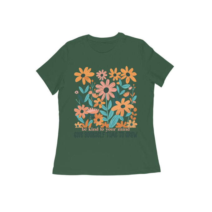 Be Kind to Your Mind Boho Flower Graphic Tee - Image 11