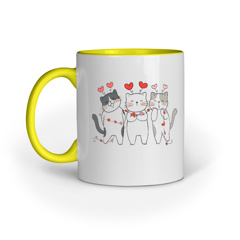 Three Cats Love Mug - Image 3