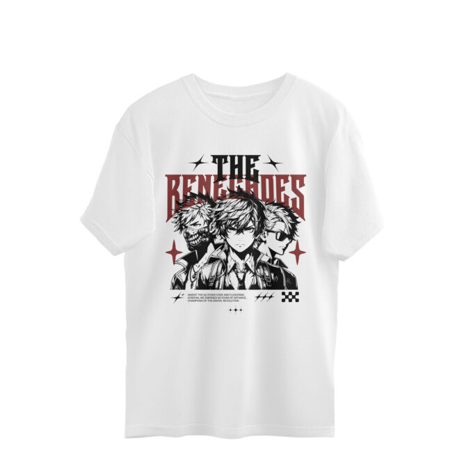 RENEGADES gothic rebel graphic on oversized unisex T-shirt