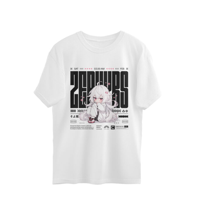 Chibi Zephyr oversized unisex t-shirt with dreamy anime character