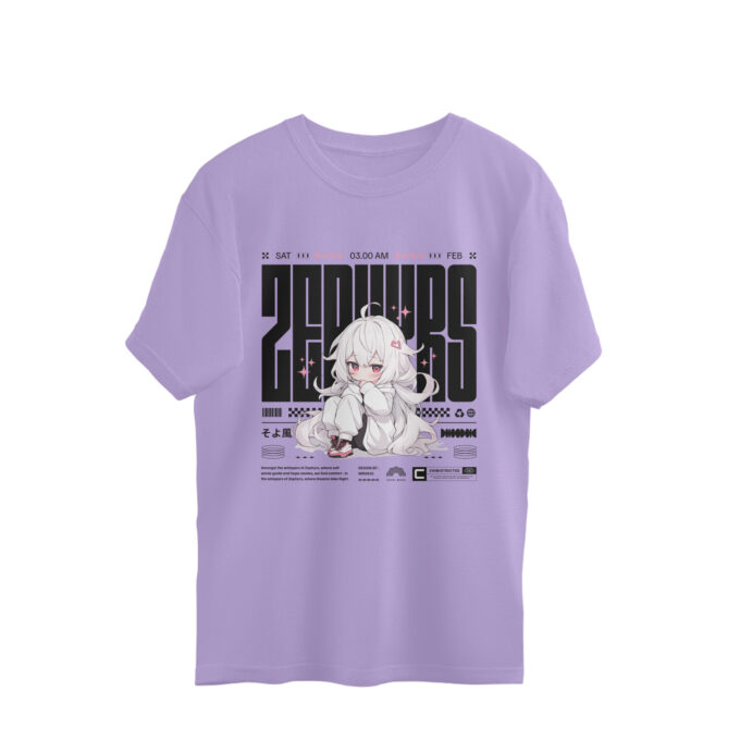 Chibi Zephyr Oversized Unisex T-Shirt - Image 5