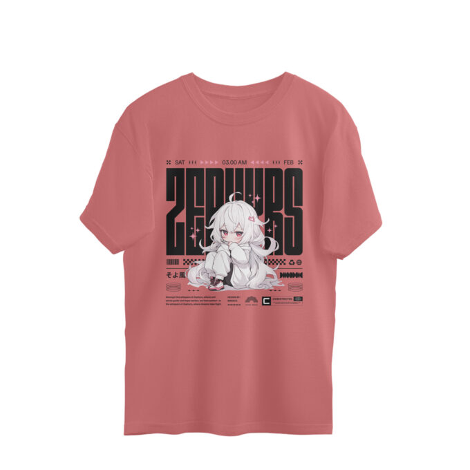 Chibi Zephyr Oversized Unisex T-Shirt - Image 2