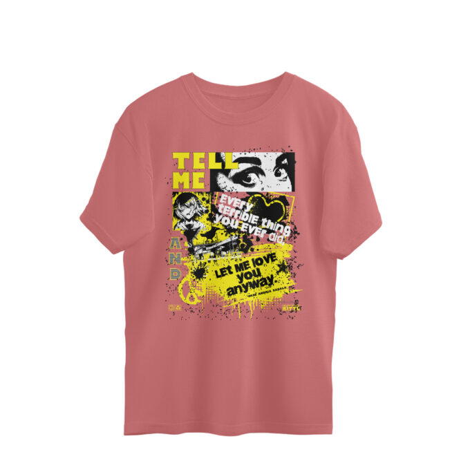Tell Me – Oversized Unisex Graphic Tee - Image 6
