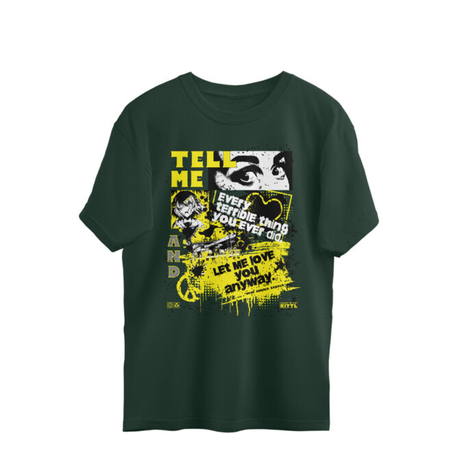 Tell Me – Oversized Unisex Graphic Tee - Image 12