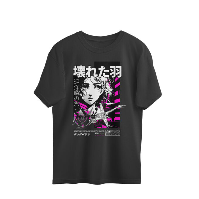 Broken Wings – Oversized Unisex Cruiser Journey Tee - Image 10
