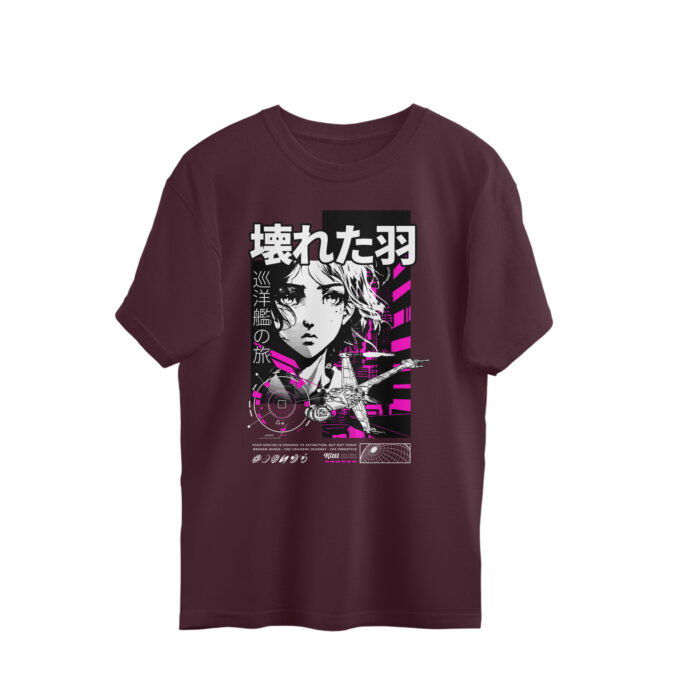Broken Wings – Oversized Unisex Cruiser Journey Tee - Image 4